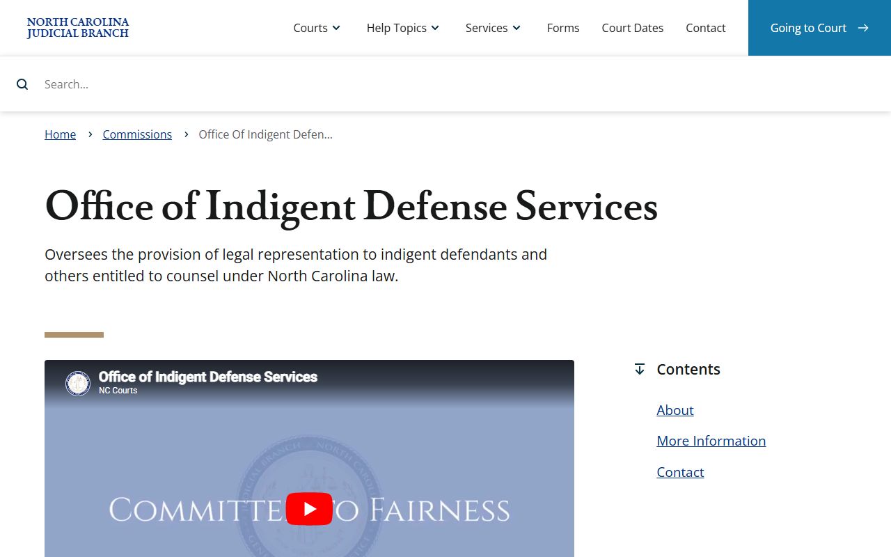 Richmond County Clerk of Superior Court indigent defense services source