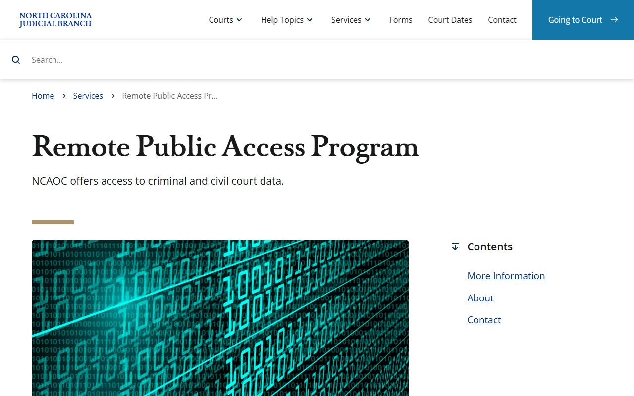 Richmond County court records remote public access program source