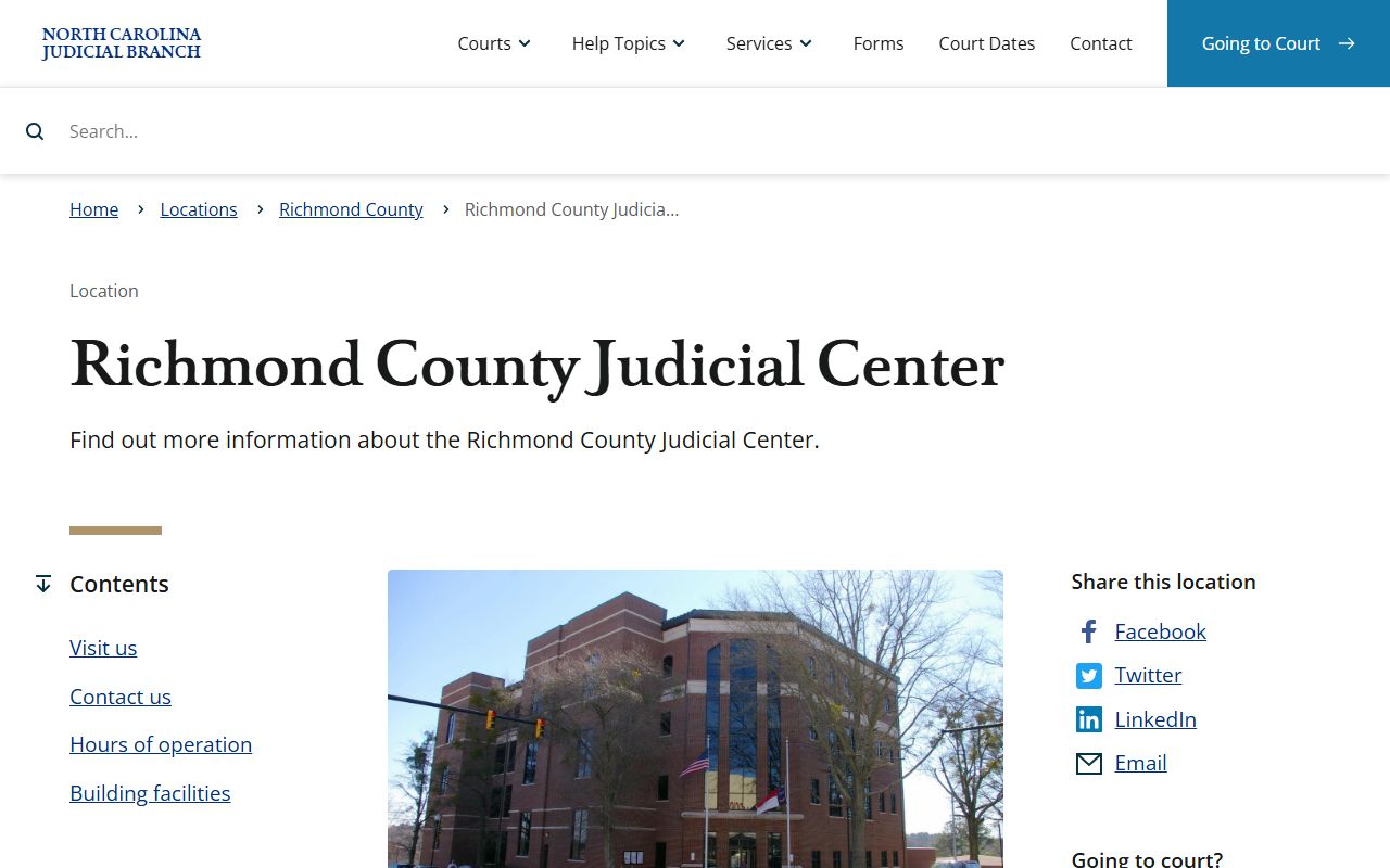 Richmond County court records Judicial Center page