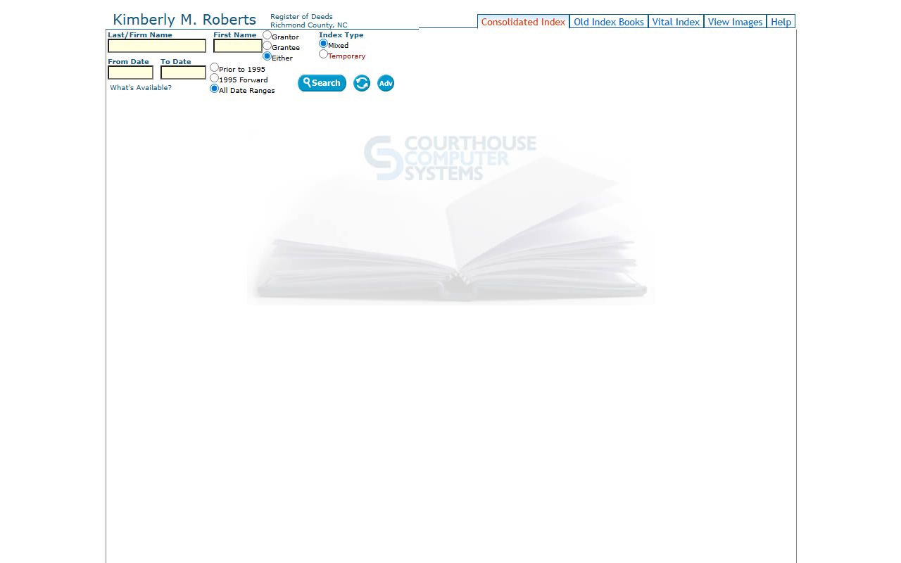Richmond County marriage records online search application