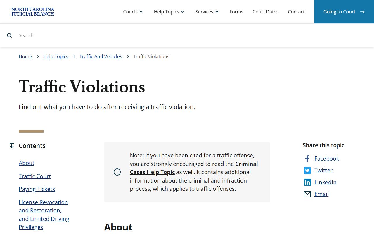Richmond County traffic court records traffic violations source